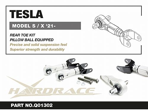 Задние рычаги схождения регулируемые HardRace для TESLA Model S 1 поколение 2021- (на ШС), HRQ1302 Задние рычаги схождения регулируемые HardRace для TESLA Model S 1 поколение 2021- (на ШС), HRQ1302
