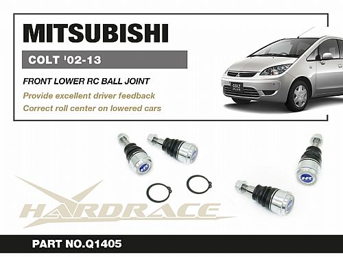 Передняя нижняя шаровая опора RC HardRace для MITSUBISHI COLT Z20/Z30 2002-2012, HRQ1405 Передняя нижняя шаровая опора RC HardRace для MITSUBISHI COLT Z20/Z30 2002-2012, HRQ1405