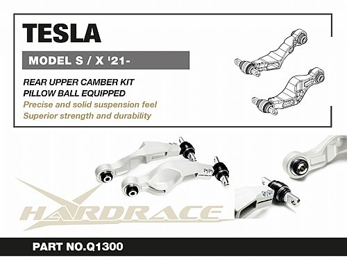 Задние верхние развальные рычаги HardRace для TESLA Model S 1 поколение 2021- (на ШС), HRQ1300 Задние верхние развальные рычаги HardRace для TESLA Model S 1 поколение 2021- (на ШС), HRQ1300