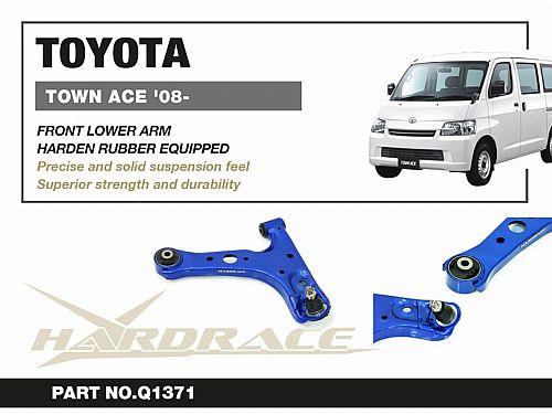 Передние нижние рычаги HardRace для TOYOTA Town Ace 5 поколение 2008- (на сайлентблоках), HRQ1371 Передние нижние рычаги HardRace для TOYOTA Town Ace 5 поколение 2008- (на сайлентблоках), HRQ1371