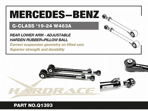 Рычаги задние нижние HardRace для MERCEDES-BENZ G-Класс W463A 2018-2024 (на сайлентблоках и ШС), HRQ1393 Рычаги задние нижние HardRace для MERCEDES-BENZ G-Класс W463A 2018-2024 (на сайлентблоках и ШС), HRQ1393