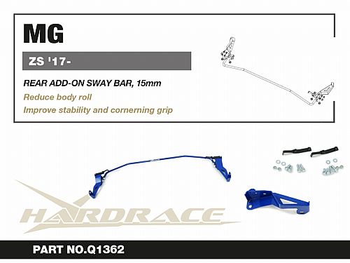 Задний стабилизатор HardRace для MG ZS 1st 2017-2024, HRQ1362 Задний стабилизатор HardRace для MG ZS 1st 2017-2024, HRQ1362