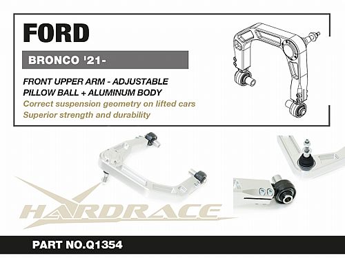 Передние верхние развальные рычаги HardRace для FORD BRONCO 6th 2021- (на ШС), HRQ1354 Передние верхние развальные рычаги HardRace для FORD BRONCO 6th 2021- (на ШС), HRQ1354