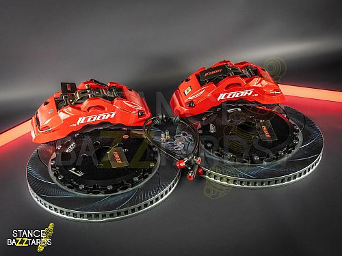 Тормозная тюнинг система EXEED VX 1 поколение (2019-2023) ICOOH IC52 (362*32mm, Фиксированный, Насечки) (DIA 66 мм) цвет: Красный, поршней: 6, передняя ось, IC52-1039-R-03-1B-01-02-0E-04-00-00