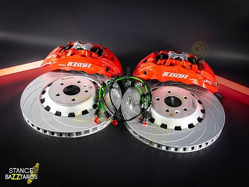 Тормозная тюнинг система LiXiang L7 1 поколение (2023-2024) ICOOH IC6 (410*34mm) цвет: Красный, поршней: 6, передняя ось, IC62-E20-R-03-11-01-03-0D-01-00-02