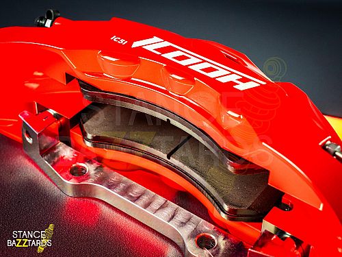 Тормозная тюнинг-система LEXUS GX I (470) (UZJ120) (2002-2009) ICOOH IC51 (355*32mm, Фиксированный, Насечки), поршней: 6, передняя ось, цвет: Красный IC51-781-R-03-07-01-02-0A-04-00-02