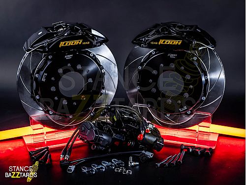 Тормозная тюнинг система GAC GS8 2 поколение (2021-2024) ICOOH X42 (380*28mm, Фиксированный, Насечки) цвет: Черный, поршней: 4, задняя ось, X42-1168-B-03-0C-01-02-07-05-02-02