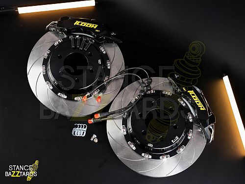 Тормозная тюнинг-система Geely Monjaro 1 поколение (2021-2024) ICOOH X61, (405*34mm, Фиксированный, Насечки), поршней: 6, передняя ось, цвет: Черный X61-D52-B-03-10-01-02-0D-02-00-02