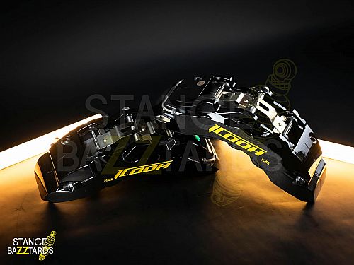 Тормозная тюнинг-система Kia Mohave 2 поколение (HM2) (2019-2024) ICOOH IC52 (362*32mm,Фиксированный,Насечки), поршней: 6, передняя ось, цвет: Черный, IC52-4076-B-03-1B-01-02-09-04-00-02
