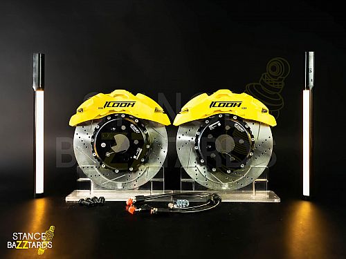 Тормозная тюнинг система AUDI Q3 1 поколение (8U) (2011-2018) ICOOH IC5 (330*32mm, Фиксированный, Комбинированный) цвет: Желтый, поршней: 6, передняя ось, IC5-271-Y-03-05-03-02-0D-04-00-02
