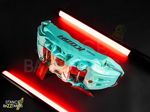 Тормозная тюнинг-система ZEEKR 009 1 поколение (2022-2024) ICOOH IC62, (410*34mm, Моноблок, Насечки), поршней: 6, передняя ось, цвет: Бирюзовый IC62-E001-T-03-11-01-03-0D-01-00-02