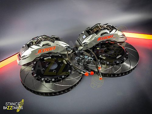 Тормозная тюнинг система Haval Dargo 1 поколение (2022-2024) ICOOH IC52 (355*32mm, Фиксированный, Насечки) цвет: Серый, поршней: 6, передняя ось, IC52-1280-G-03-07-01-02-07-04-00-02