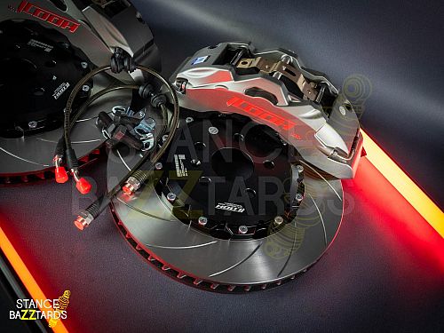 Тормозная тюнинг система Haval Dargo 1 поколение (2022-2024) ICOOH IC52 (355*32mm, Фиксированный, Насечки) цвет: Серый, поршней: 6, передняя ось, IC52-1280-G-03-07-01-02-07-04-00-02