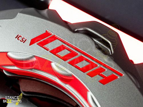 Тормозная тюнинг система Hongqi HQ9 1 поколение (2022-2024) ICOOH IC51 (355*32mm, Фиксированный, Насечки) цвет: Серый, поршней: 6, передняя ось, IC51-1439-G-03-07-01-02-0D-04-00-02