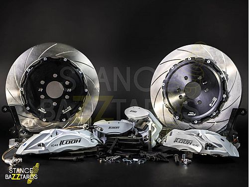 Тормозная тюнинг-система FORD F-150 12 поколение (2009-2014) ICOOH X42, (400*28mm, Фиксированный, Насечки), поршней: 4, задняя ось, цвет: Белый X42-1156-W-03-0F-01-02-08-05-00-02