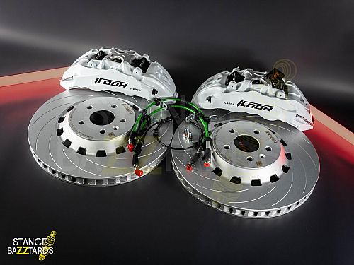 Тормозная тюнинг система LiXiang L7 1 поколение (2023-2024) ICOOH IC6 (410*34mm) цвет: Белый, поршней: 6, передняя ось, IC62-E20-W-03-11-01-03-0D-01-00-02