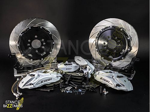 Тормозная тюнинг-система TOYOTA LAND CRUISER J300 (2021-2024) ICOOH X42, (380*28mm, Фиксированный, Насечки), поршней: 4, задняя ось, цвет: Белый X42-777-W-03-0C-01-02-08-05-02-02
