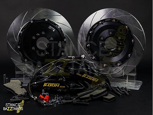 Тормозная тюнинг-система TOYOTA LAND CRUISER J200 (2007-2021) ICOOH X42, (380*28mm, Фиксированный, Насечки), поршней: 4, задняя ось, цвет: Черный X42-776-B-03-0C-01-02-08-05-00-02