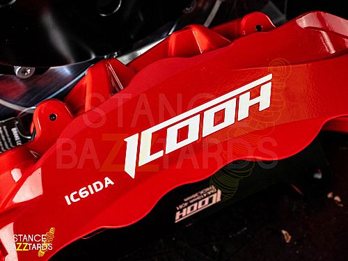 Тормозная тюнинг-система TOYOTA Sequoia 2 поколение (2008-2021) ICOOH IC61, (410*36mm, Фиксированный, Насечки), поршней: 6, передняя ось, цвет: Красный IC61-776-R-03-15-01-02-0A-01-00-02