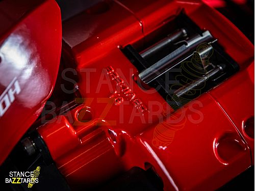 Тормозная тюнинг-система Toyota Land Cruiser Prado 250 Series (2023-)  ICOOH X42, (380*28mm, Фиксированный, Насечки), поршней: 4, задняя ось, цвет: Красный X42-777-R-03-0C-01-02-08-05-02-02