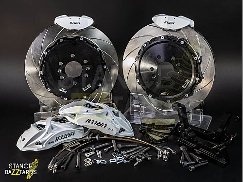 Тормозная тюнинг-система Toyota Land Cruiser Prado 250 Series (2023-)  ICOOH X42, (380*28mm, Фиксированный, Насечки), поршней: 4, задняя ось, цвет: Белый X42-777-W-03-0C-01-02-08-05-02-02