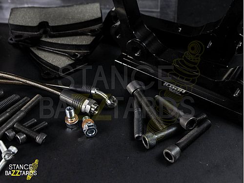 Тормозная тюнинг-система Toyota Land Cruiser Prado 250 Series (2023-)  ICOOH X42, (380*28mm, Фиксированный, Насечки), поршней: 4, задняя ось, цвет: Белый X42-777-W-03-0C-01-02-08-05-02-02