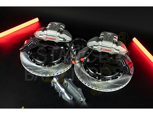 Тормозная тюнинг система Genesis GV80 1 поколение (2020-2024) ICOOH DT48 (380*28mm, Фиксированный, Насечки) цвет: Серый, поршней: 4, задняя ось, DT48-397-G-03-0C-01-02-13-1A-02-02