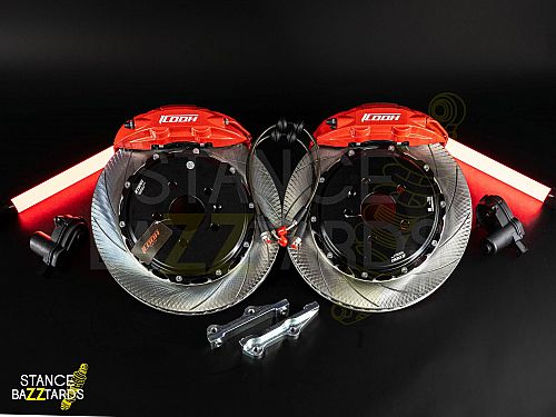 Тормозная тюнинг система Tank 300 1 поколение (2021-2024) ICOOH DT48 (355*28mm, Фиксированный, Насечки) цвет: Красный, поршней: 4, задняя ось, DT48-J48-R-03-16-01-02-09-0B-00-02