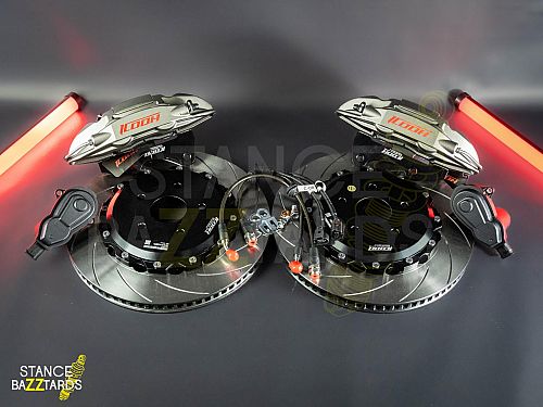 Тормозная тюнинг система TOYOTA ALPHARD 3 поколение (2015-2023) ICOOH DT48 (355*28mm, Фиксированный, Насечки) цвет: Серый, поршней: 4, задняя ось, DT48-2790-G-03-16-01-02-08-1B-00-02