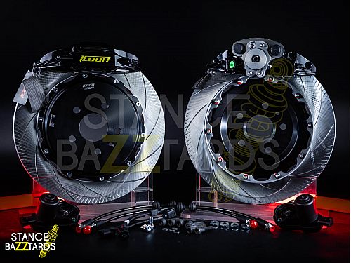 Тормозная тюнинг-система TOYOTA LAND CRUISER J300 (2021-2024) ICOOH DT48, (380*28mm, Фиксированный, Насечки), поршней: 4, задняя ось, цвет: Черный DT48-777-B-03-0C-01-02-08-1A-02-02
