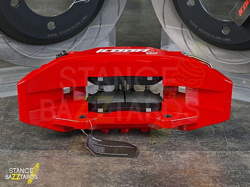 Тормозная тюнинг-система TOYOTA LAND CRUISER J200 (2007-2021) ICOOH DM41, (360*28mm, Моноблок, Насечки), задняя ось, цвет: Красный, DM41-776-R-03-1A-01-03-08-13-00-02