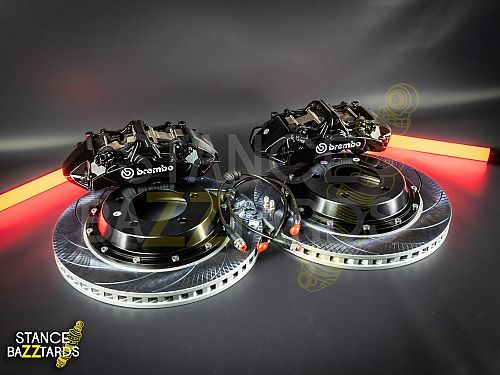 Тормозная тюнинг-система Toyota Land Cruiser 200 (J200) (2007-2021) SB GT6 (405*34mm, Фиксированный, Насечки) поршней: 6, передняя ось, цвет: Черный, SB_GT6, GT6-776-B-01-10-01-02-0A-0C-00-02