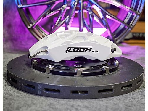 Тормозная тюнинг система Kia Ceed 2 поколение (2012-2018) ICOOH IC4S2 (ротор до 330, 355, 380 мм) цвет: Белый, поршней: 4, передняя ось, IC4S2-1675-W-0-0-0-0-0-0-0-0