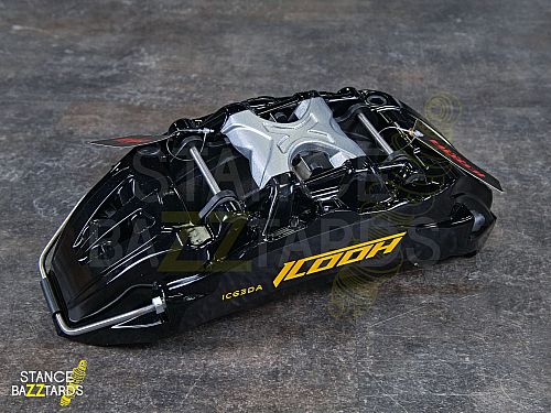 Тормозная тюнинг-система Mercedes-Benz V-Класс II (W447) (2014-2024) ICOOH IC62, (380*34mm, Фиксированный, Насечки), поршней: 6, передняя ось, цвет: Черный IC62-2020-B-03-0D-01-02-0F-01-00-02
