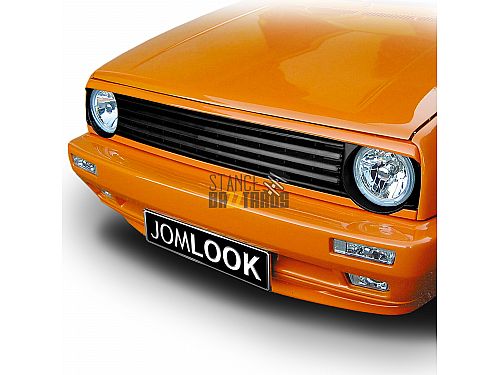 Решетка радиатора без значка JOM Volkswagen Golf 2 поколение (MK2) (19E) (1983-1992) черная (ABS пластик), 191853653JOE