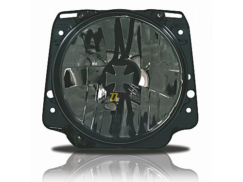 Фары передние JOM Volkswagen Golf 2 поколение (MK2) (19E) (1983-1992) (H4) черные с мальтийским крестом, 191941753ICS