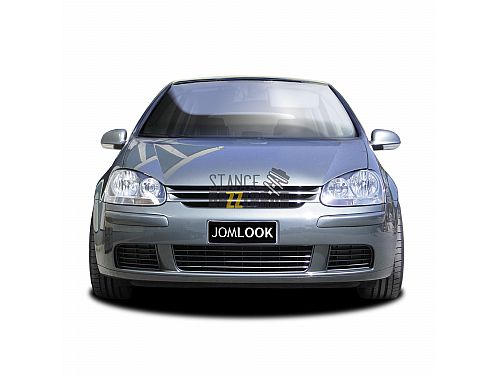 Решетка радиатора без значка JOM Volkswagen Golf 5 поколение (MK5) (1K) (2003-2009) черная (ABS пластик) (с сертификатом), 1K1853653JOE