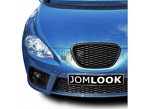 Решетка радиатора без значка JOM Seat Altea (5P) дорестайлинг (2004-2009) с сотовой решеткой, черная (ABS пластик), 1P853653MOE Решетка радиатора без значка JOM Seat Altea (5P) дорестайлинг (2004-2009) с сотовой решеткой, черная (ABS пластик), 1P853653MOE