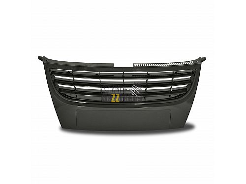 Решетка радиатора без значка JOM Volkswagen Touran 1 поколение (MK1) рестайлинг (2006-2009) черная (ABS пластик), 1T2853653JOE
