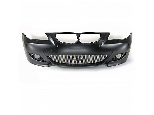 Бампер передний JOM BMW 5 Серия E60 Sedan (2003-2007), E61 Touring (2004-2007) с отверстиями парктроников (PDC) (диам 24 мм) в спорт стиле (Sport Look), 5111286-3JOM