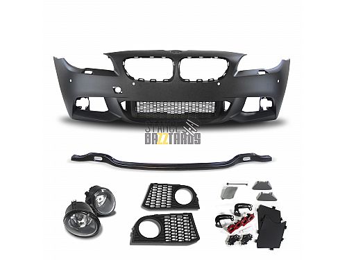 Бампер передний JOM BMW 5 Серия F10 Sedan (2010-2013), F11 Touring (2010-), в спорт стиле (Sport Look) (+противотуманные фары), 5111291JOM