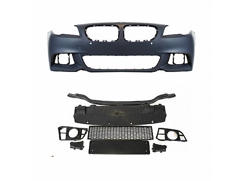Бампер передний JOM, BMW F10 Limo LCI 2013-2017 + F11 Touring LCI 2013-2017, MT Sport Look, с вырезами для SRA/PDC, 5111313-2JOM