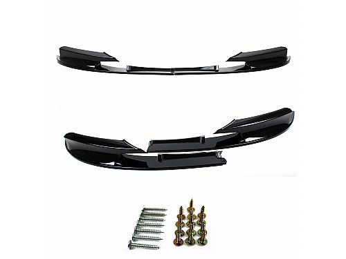 Спойлер JOM, передний, BMW F30, F31, 2011-2019, глянцевый черный, 2-компонентный, спортивный стиль, 5111400-3JOM