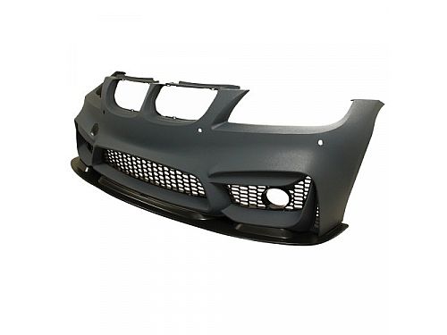 Бампер передний JOM, BMW E90/E91 2008-2011, M4 Sport Look, 4-дверный, с отверстиями под PDC, включая заглушку PDC для отверстий/заглушку для SRA, задние маркировки для SRA, включая спойлер и вставки для противотуманных фар, 5111983JOM