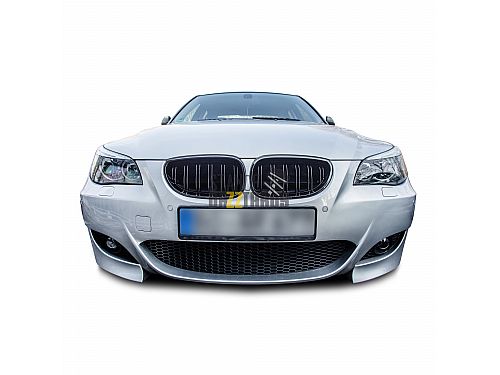 Решетка радиатора (ноздри) без значка JOM BMW 5 Серия E60 (2003-2010) черная с двойными ребрами, 5211074JOE Решетка радиатора (ноздри) без значка JOM BMW 5 Серия E60 (2003-2010) черная с двойными ребрами, 5211074JOE