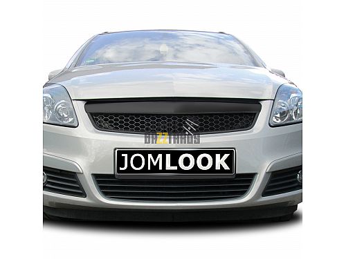 Решетка радиатора без значка JOM Opel Zafira B дорестайлинг (2005-2008) в спорт стиле (Sport look) черная (ABS пластик), 6320036MOE