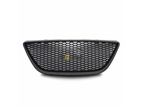 Решетка радиатора без значка JOM Seat Ibiza 4 поколение (MK4) (6J) дорестайлинг (2008-2011) в спорт стиле (Sport look) черная (ABS пластик), 6J853653JOE