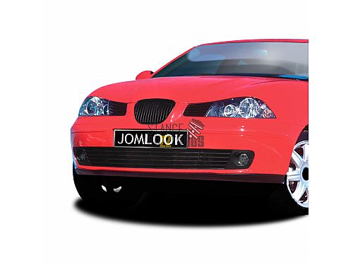 Решетка радиатора без значка JOM Seat Ibiza 3 поколение (MK3) (6L) (2002-) черная (ABS пластик), 6L1853653JOE