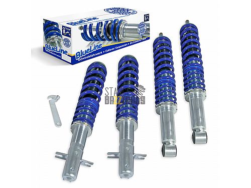Комплект винтовой подвески (койловеров) JOM Blueline Volkswagen Caddy 2 поколение (MK2) (1996-2004) (только передние стойки) с регулировкой высоты, 741007