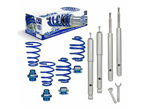 Комплект винтовой подвески (койловеров) JOM Blueline BMW 3 Серия E30 Touring (316/316i/318i/320i/323i/325i/324D/TD) (1988-1995) (колба 51 мм) с регулировкой высоты, 741033 (741032)